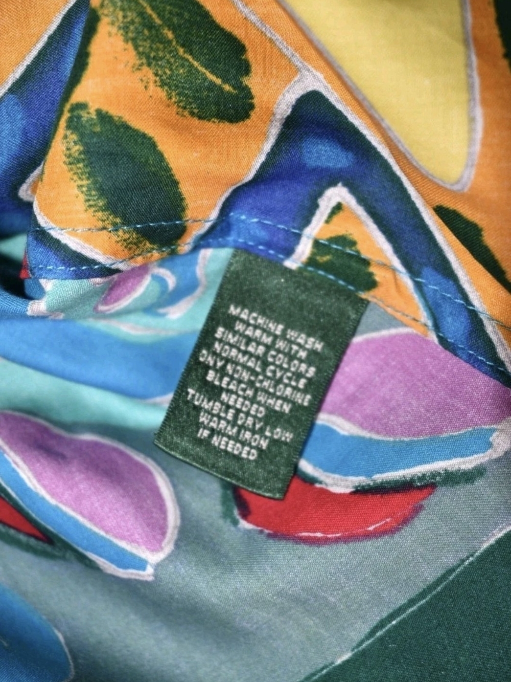 Lauren Ralph Lauren Abstract Art Novelty Print Blouse –Women's Size 2X - Picture 6 of 7